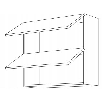 Szafka kuchenna dwudrzwiowa uchylna 80 wisząca. Dark Wood / Dąb Lancelot. 80 GU-72 2F.