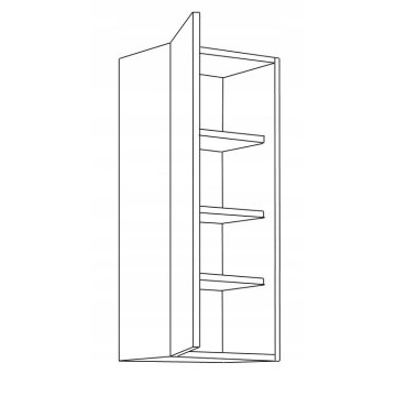 Szafka kuchenna 45 górna z półkami wysoka, wisząca. Czarny mat, cichy domyk. 45 G-90 1F.