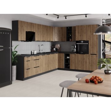 Front do zmywarki 60 - 570x596. Orzech Okapi czarny. ZM 570x596.