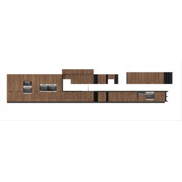 Front do zmywarki 60 - 570x596. Orzech Okapi czarny. ZM 570x596.