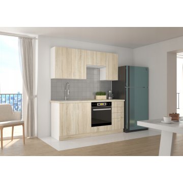 Front do zabudowy zmywarki 60. Dąb Sonoma/biała. ZM 570x596