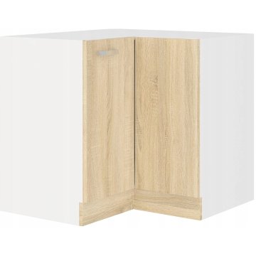 Szafka kuchenna dolny narożnik stojący z półką. Dąb Sonoma/biała. 89x89 DN 1F