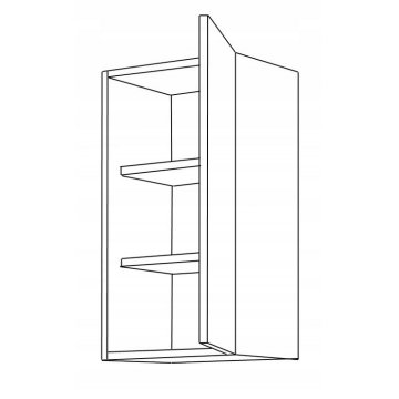 Szafka kuchenna górna wisząca z półkami. Jasny szary. 30 G-72 1F